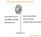 Quạt cây Xiaomi Smartmi Standing Fan Pro BPLDS03DM (động cơ DC, pin 2800mAh)
