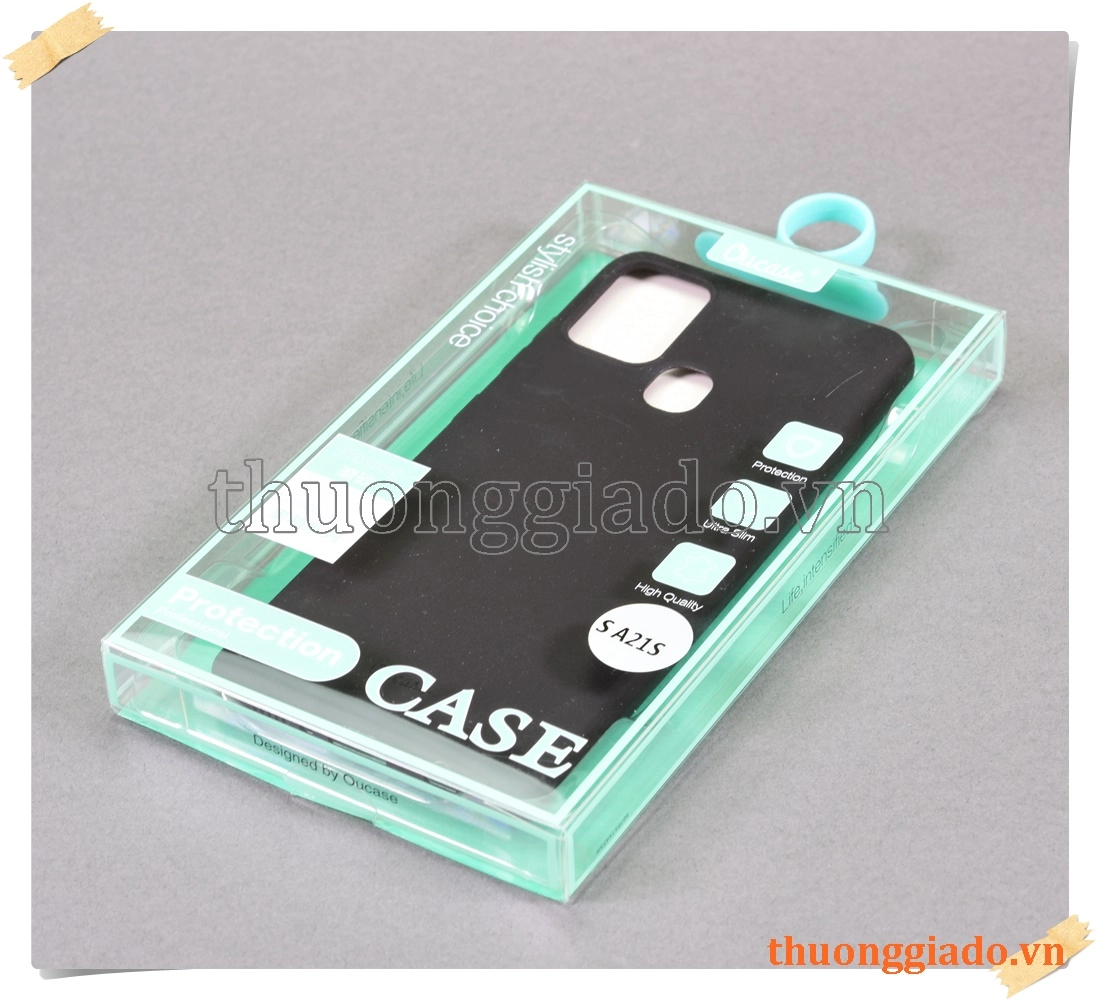 Samsung Galaxy A21s - Vỏ ốp lưng silicone màu đen (hiệu Vu Case)
