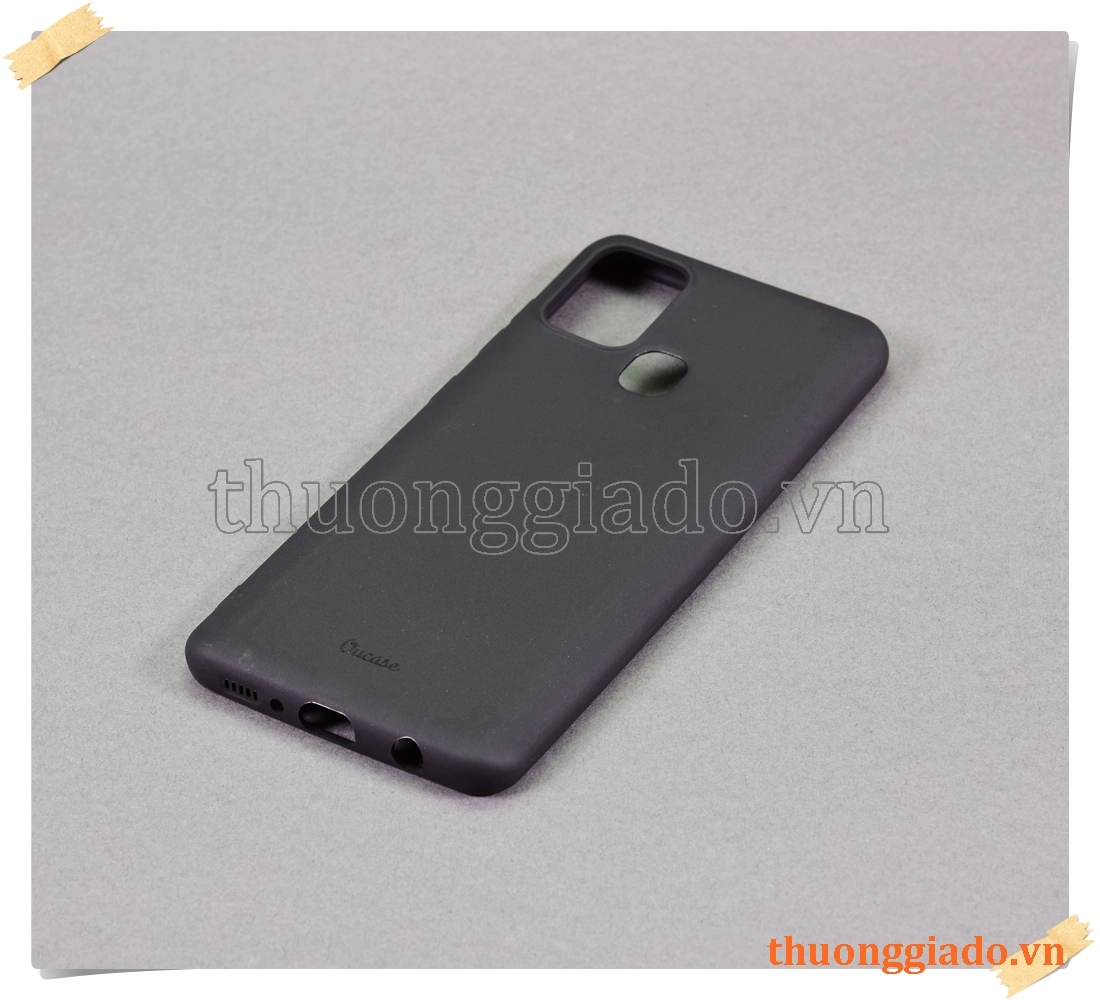 Samsung Galaxy A21s - Vỏ ốp lưng silicone màu đen (hiệu Vu Case)
