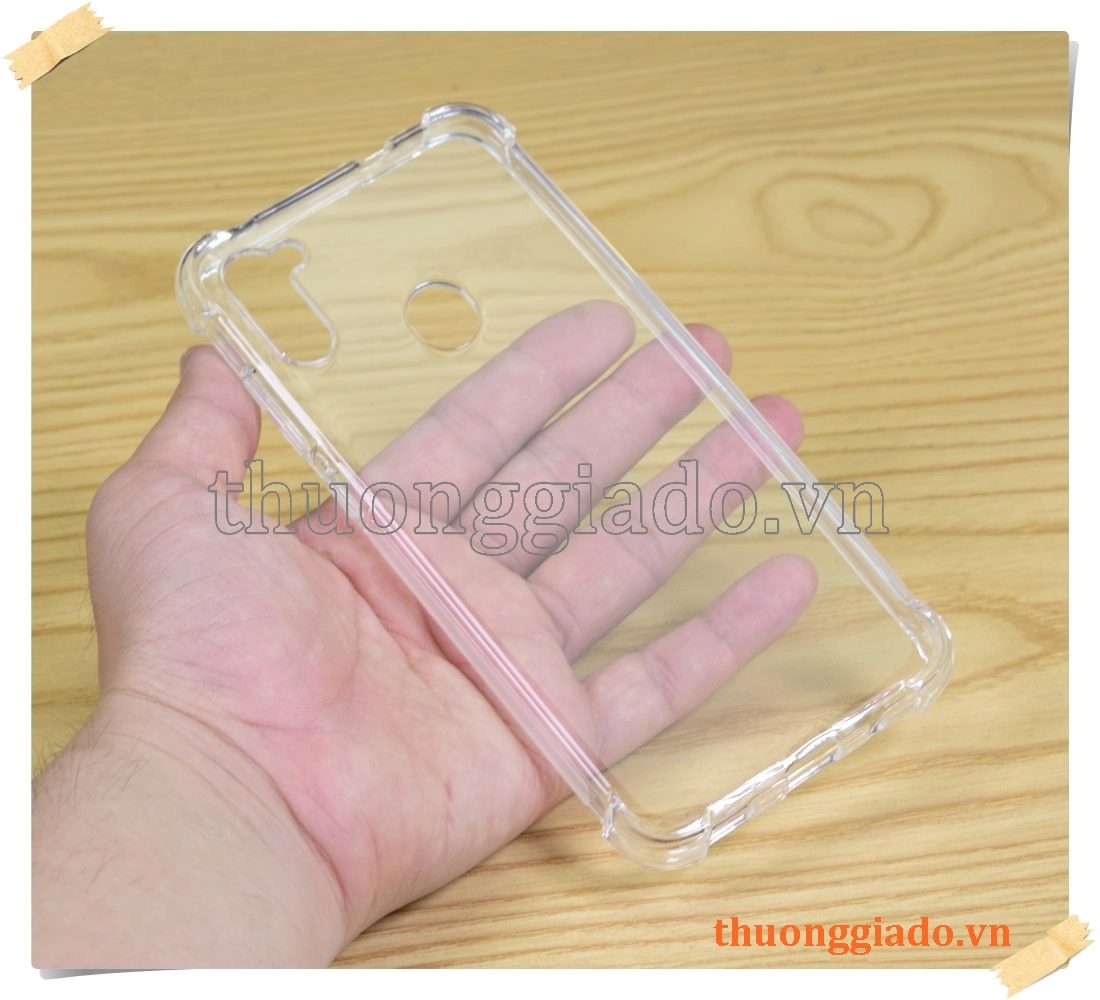 Ốp lưng silicone Samsung Galaxy A11, ốp dẻo trong suốt tăng cường chống sốc 4 góc