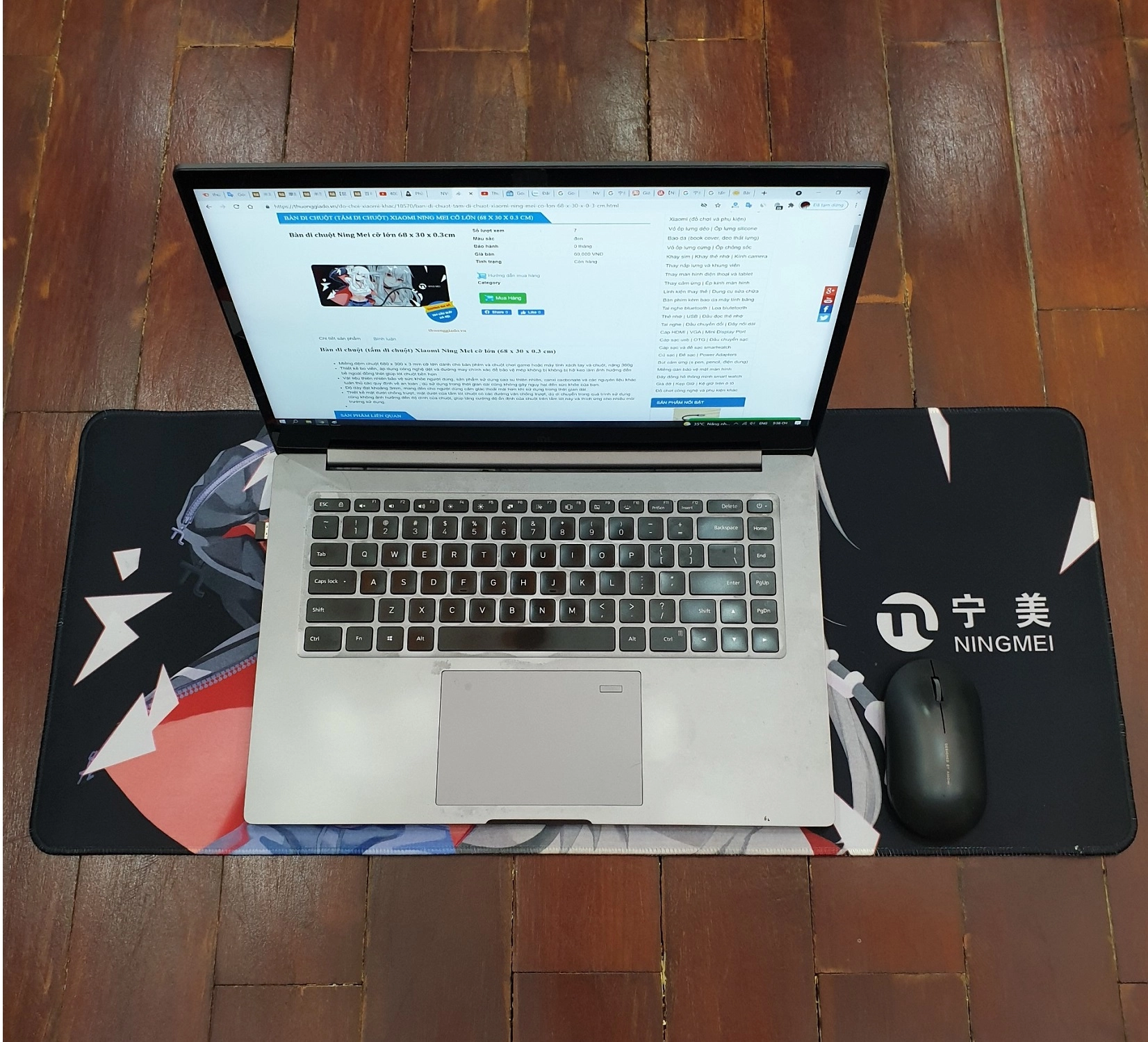 Bàn di chuột (tấm di chuột) Xiaomi Ning Mei cỡ lớn (68 x 30 x 0.3 cm)