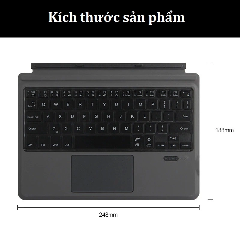 Bàn phím Microsoft Surface Go 10.1/ Surface Go 2 10.2 (kết nối bluetooth, có touchpad)