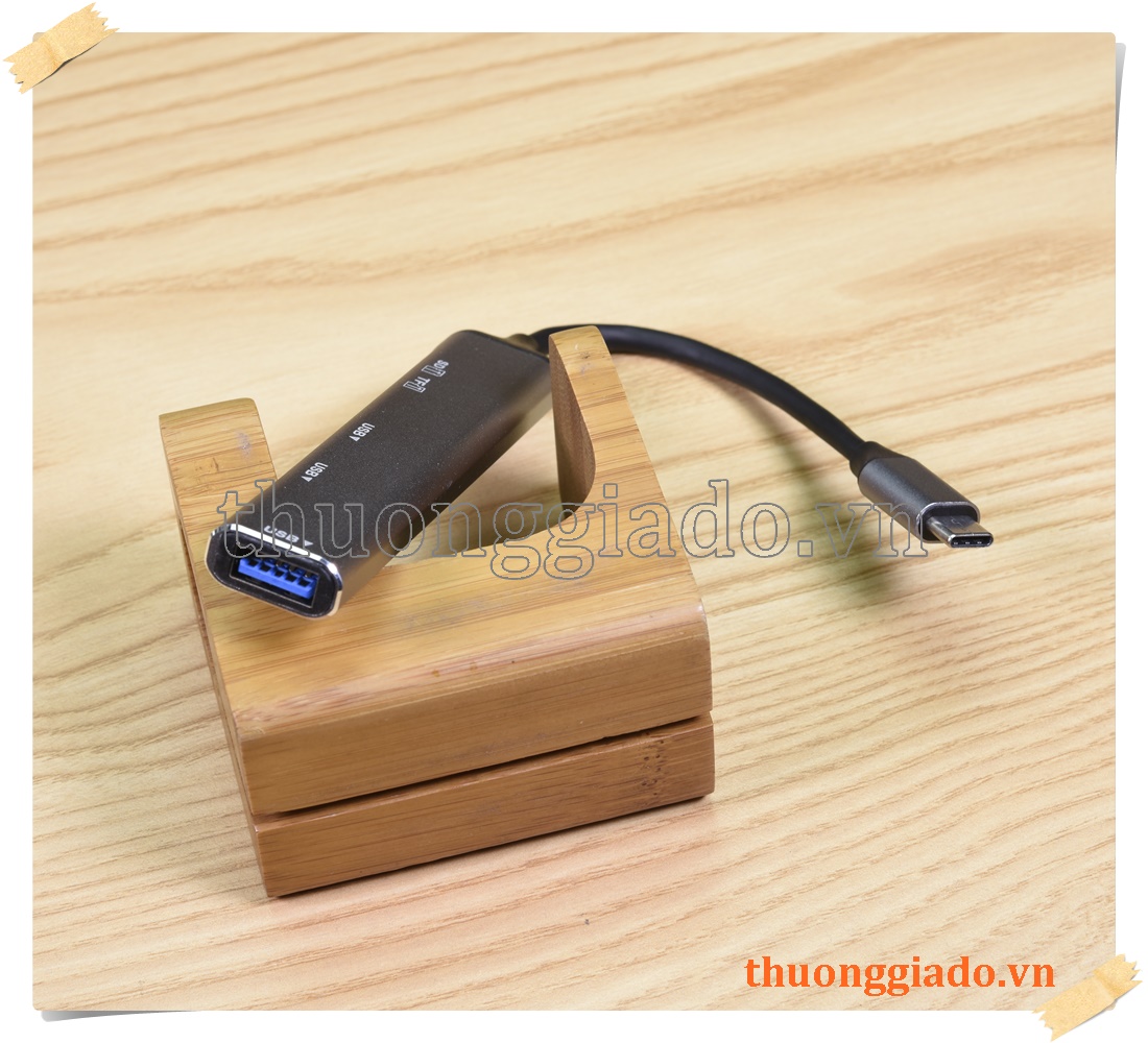 Bộ chuyển đổi đa chức năng 5 trong 1 từ USB-C ra 3 cổng USB3.0+SD+TF (usb hub)