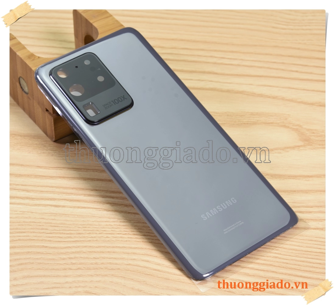 Thay kính lưng Samsung Galaxy S20 Ultra G988 (hàng zin tháo máy, kèm kính camera sau)