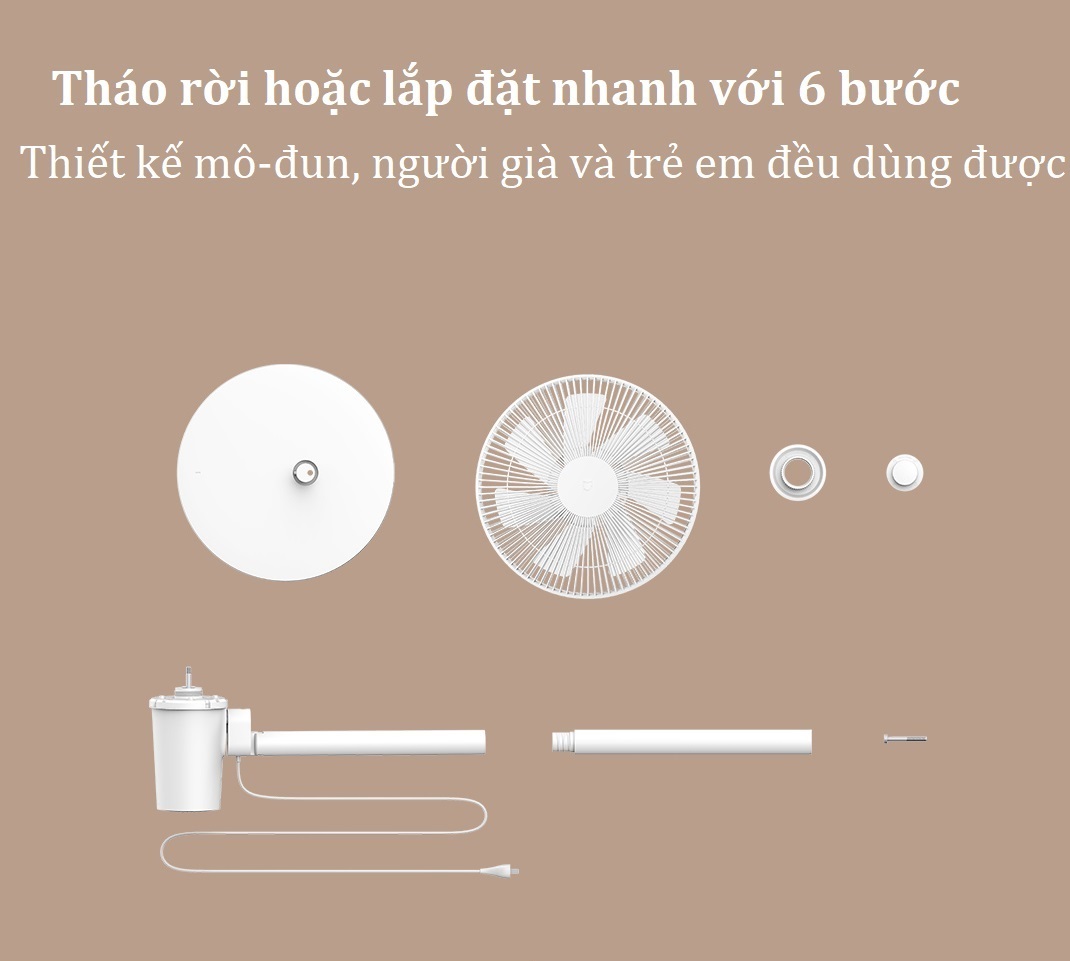 Quạt cây (quạt đứng) Xiaomi JLLDS01DM (động cơ AC, 7 cánh, 32W, kết nối Mi Home)