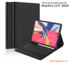 Bàn phím iPad Pro 12.9 (2020) kèm bao da, kết nối bluetooth và có ngăn đựng bút pencil